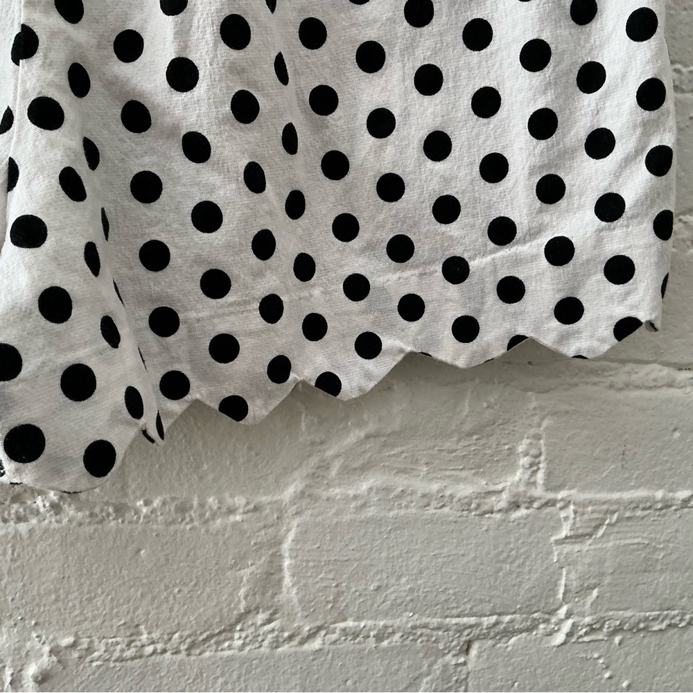 Aaron & Amber Womens White Black Polka Dot High Waist Shorts Cotton Beach Size L - Picture 8 of 12